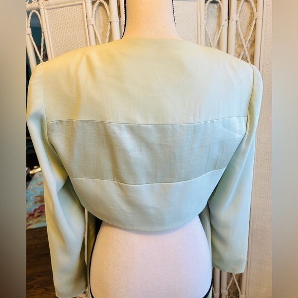 Vintage 70s Mint Green Jumpsuit & Jacket Saks Fifth Ave - Picture 6 of 17